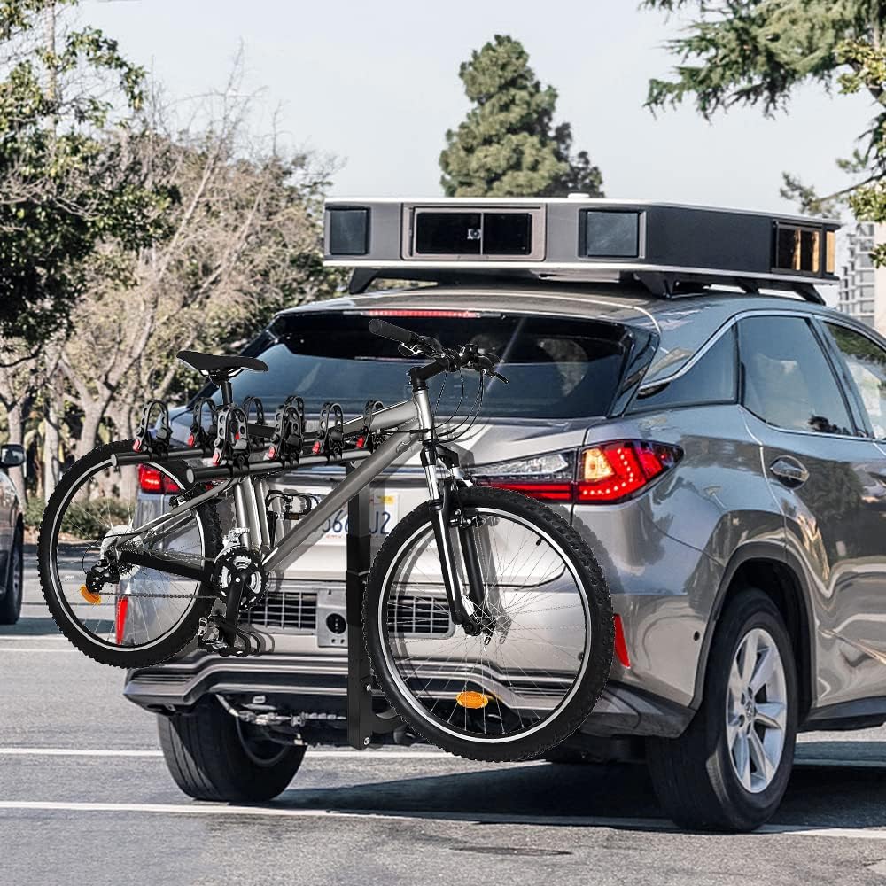 4 Bike Rack, Double Foldable Rack, 2 Hitch Receiver J1669