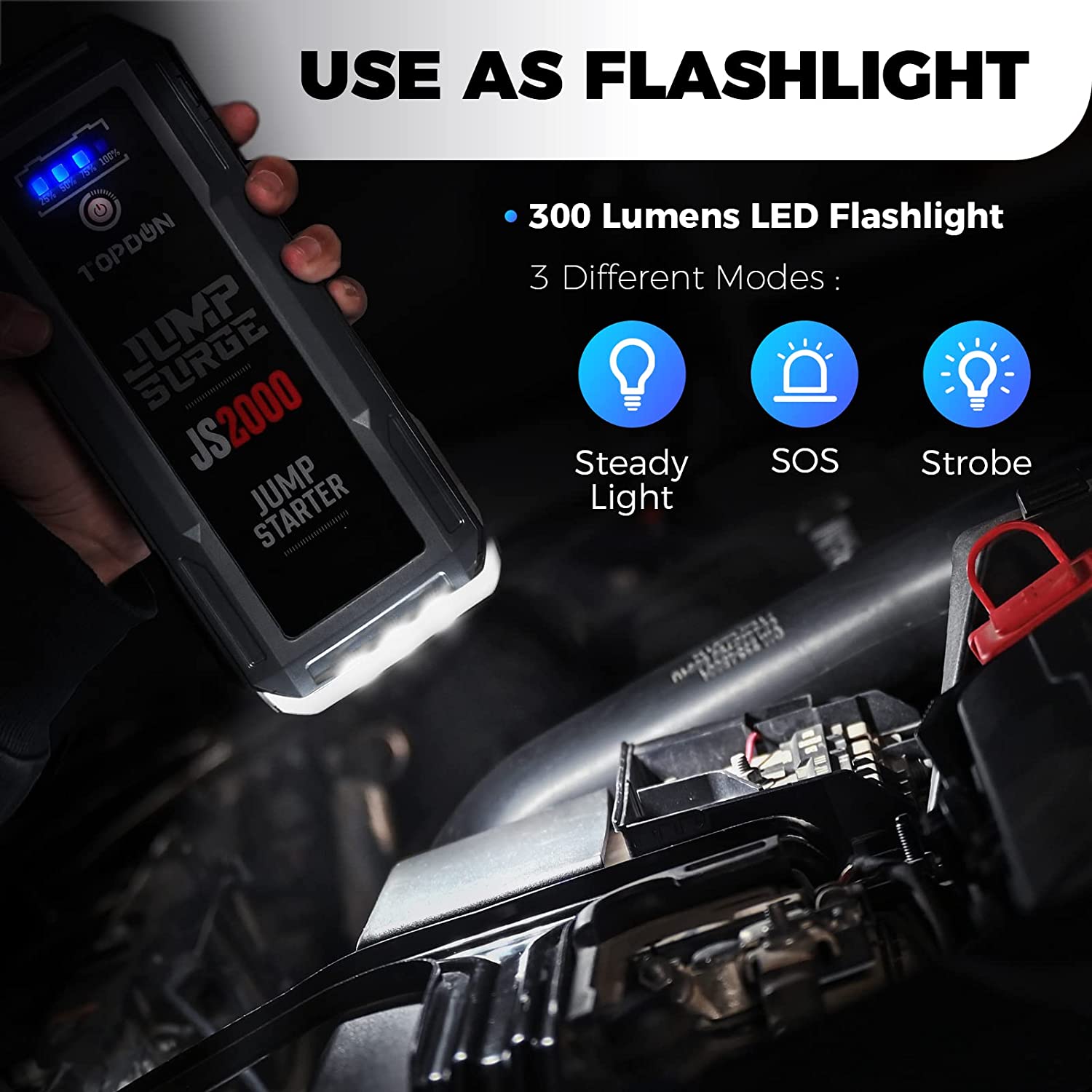 Car Jump Starter 12V 2000Amp 16000mAh X67066