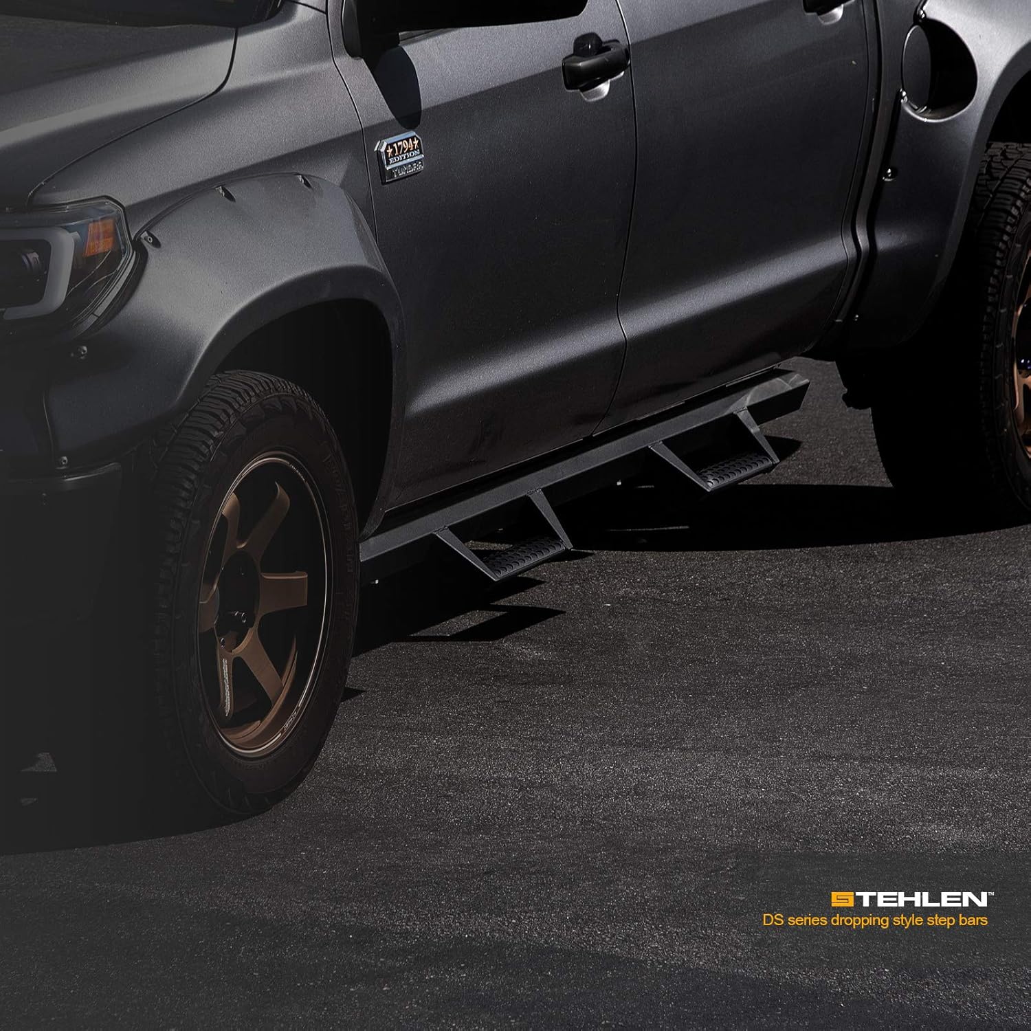 Matte Black Nerf Bars Running Boards for Ford F150 SuperCrew Cab U794