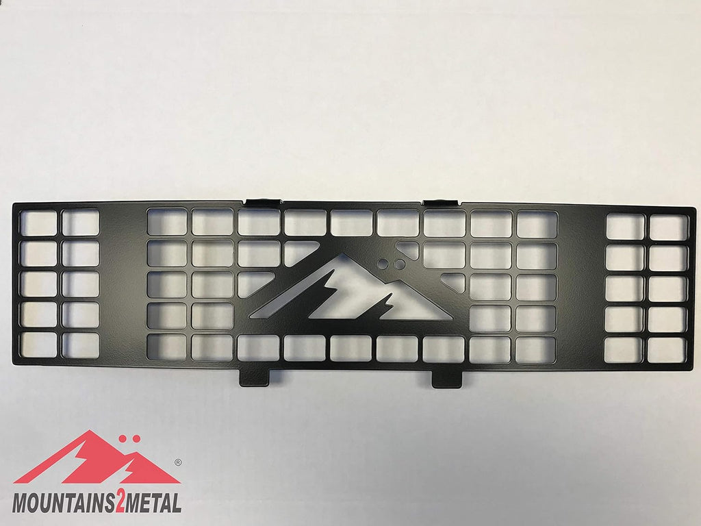 Small Rectangular Vertical Bars Powder Coated Black Stainless Steel Bumper Grille Insert I726