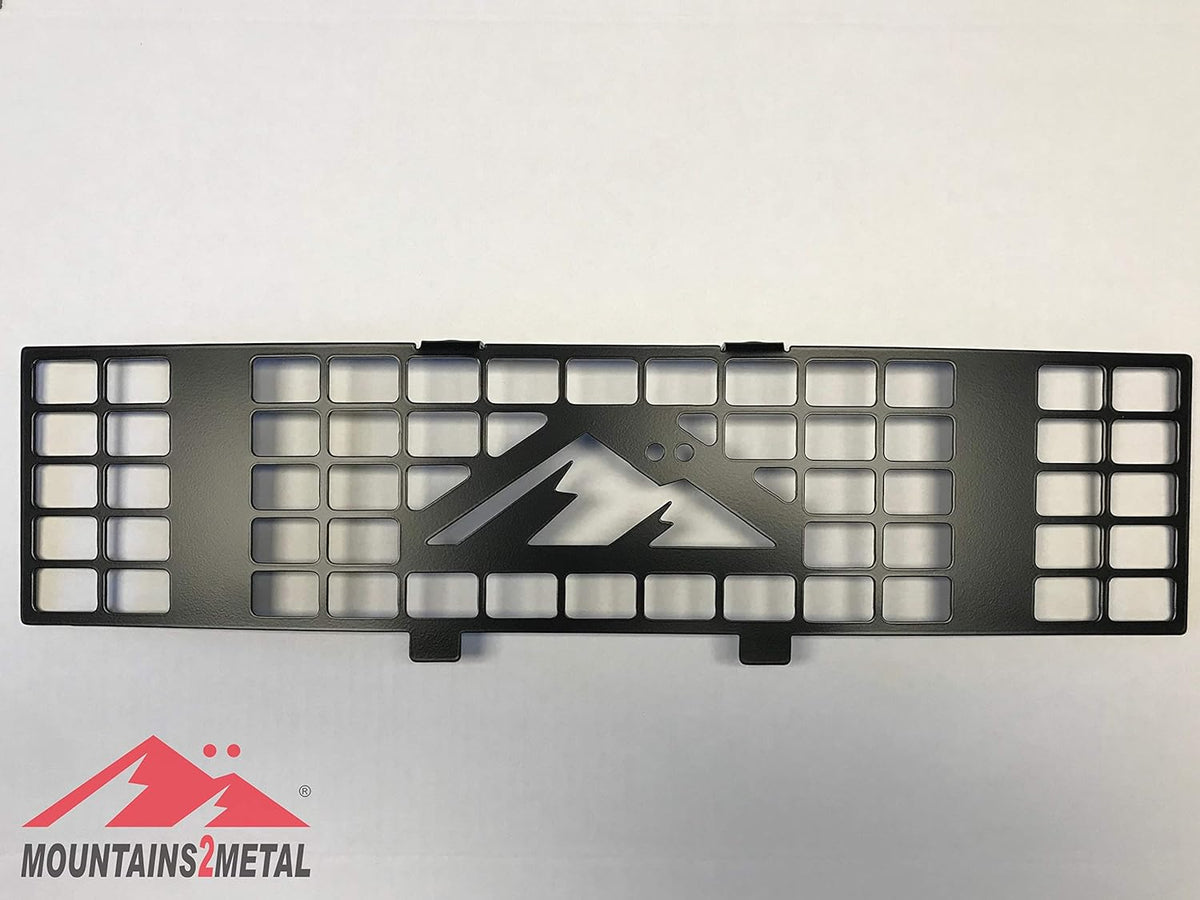 Small Rectangular Vertical Bars Powder Coated Black Stainless Steel Bumper Grille Insert I726