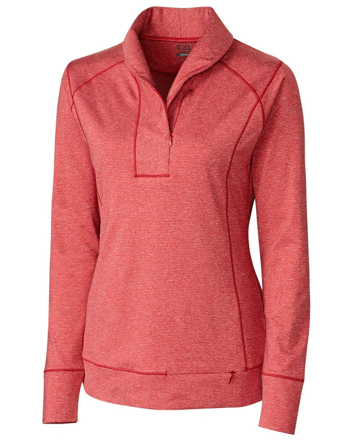 Cardinal Red Heather Half-Zip Q600
