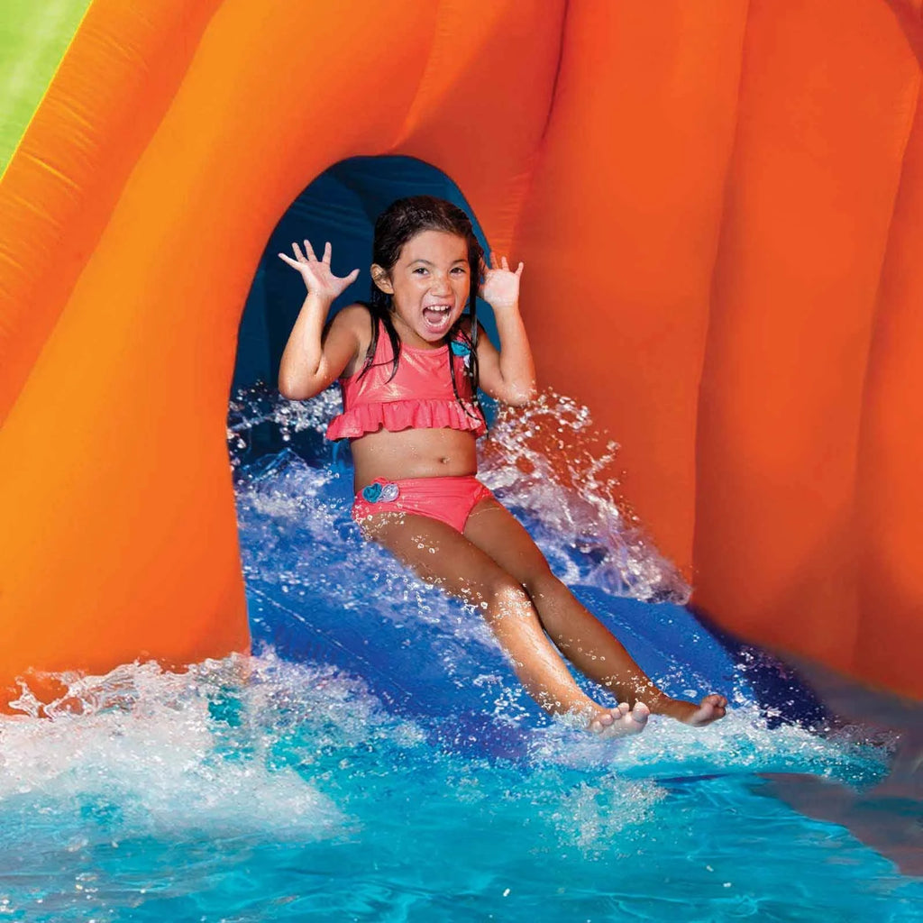 Inflatable Water Park Play Pool Slide with Water Cannons W7148