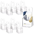 10 Pcs Clear Acrylic Brochure Holders for A6 Size Literature X829852