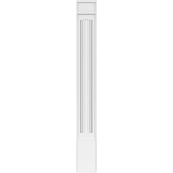 Fluted PVC Pilaster with Decorative Capital & Base (Pair) R438564
