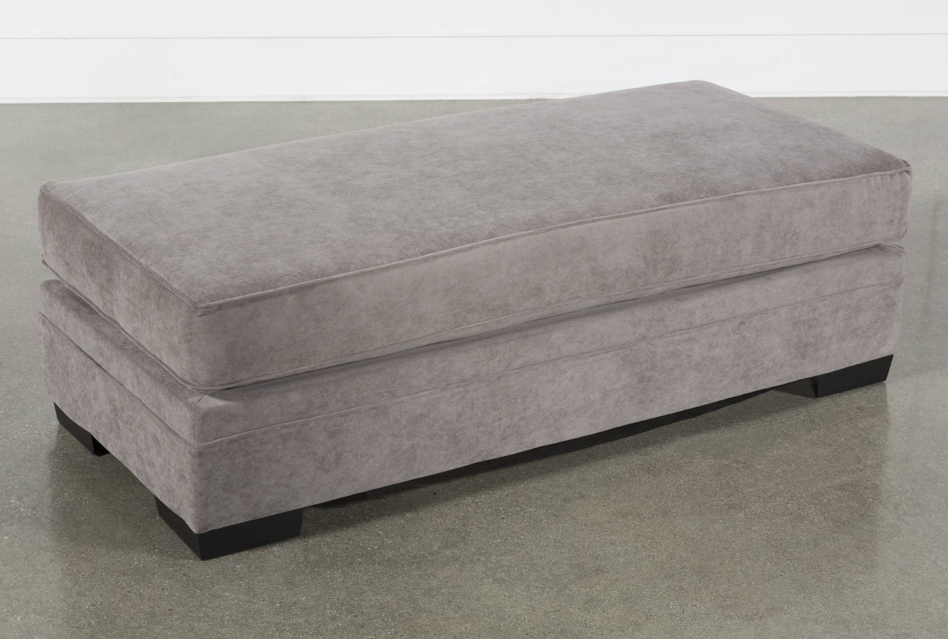 Charcoal Fabric Cocktail Ottoman A46425
