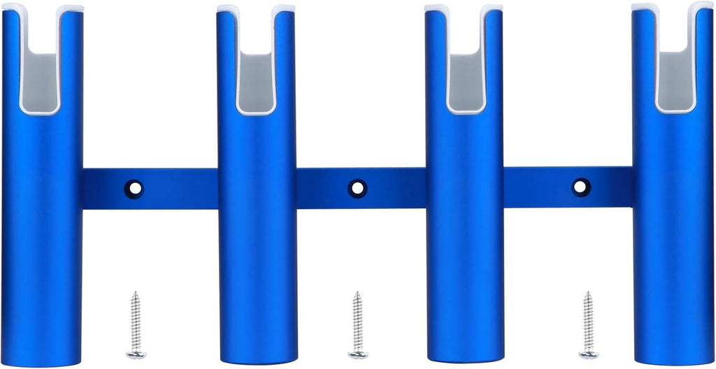 Aluminium Wall Mounted 4 Tubes Fishing Rod Holder, Pack of 2 T22833