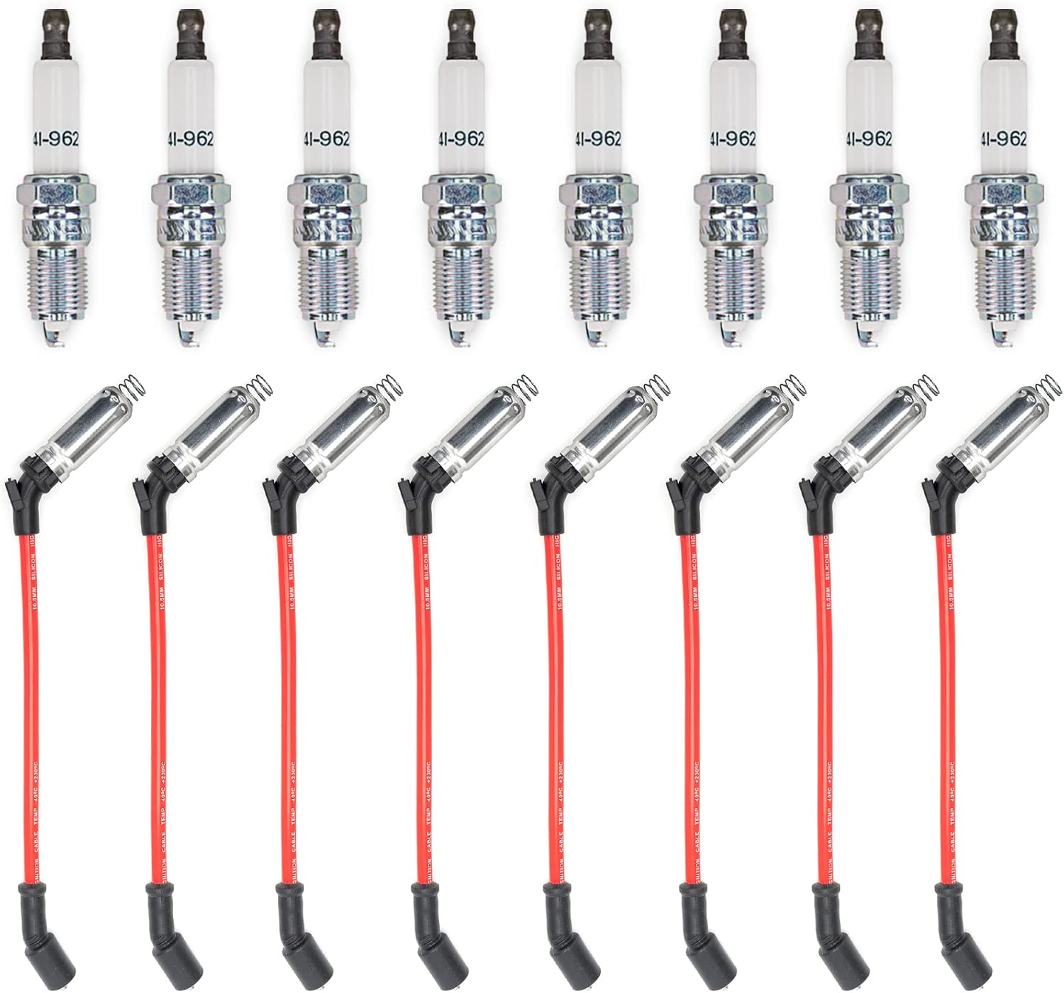 Spark Plugs and Spark Plug Wires Pack of 2 Q8104