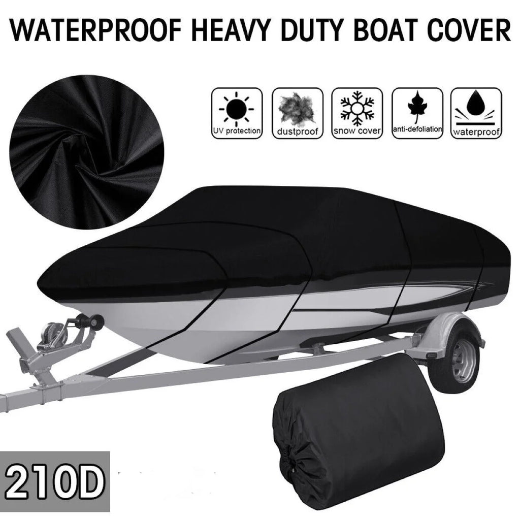 Green Waterproof Heavy Duty Boat Cover 11ft-13ft U763881