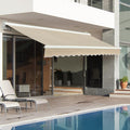 8'x7' Navy Blue Motorized Retractable Patio Awning Y567