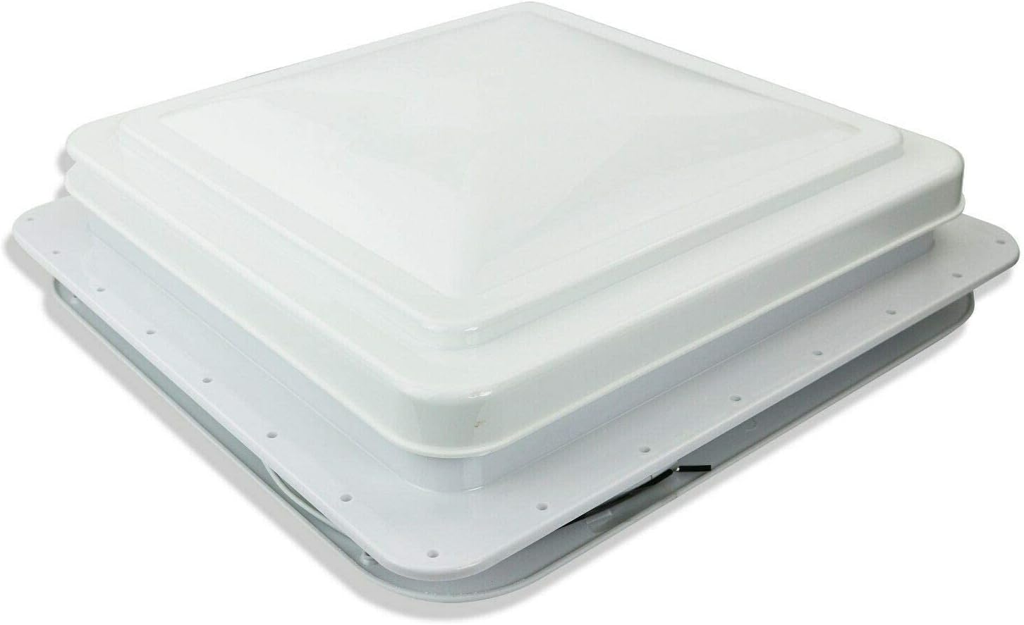 12 Volt RV Roof Vent Fan with White Lid W2180