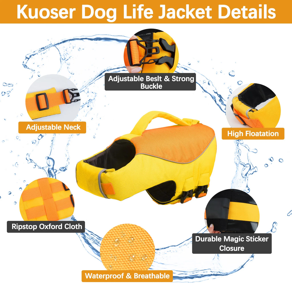 Reflective Adjustable Dog Life Jacket E89405