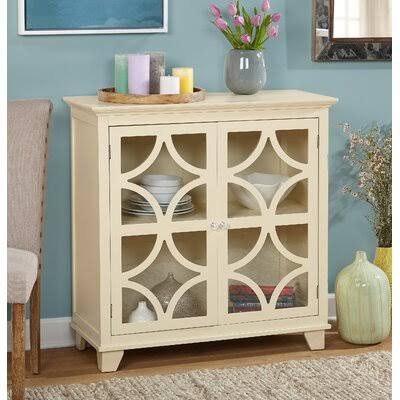 2 Door Accent Cabinet Ivory Y735