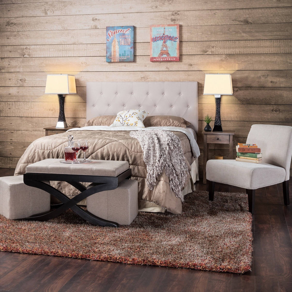 Grey Queen Linen Headboard L365555