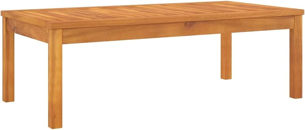 Gray/Brown Solid Acacia Wood Coffee Table B1505