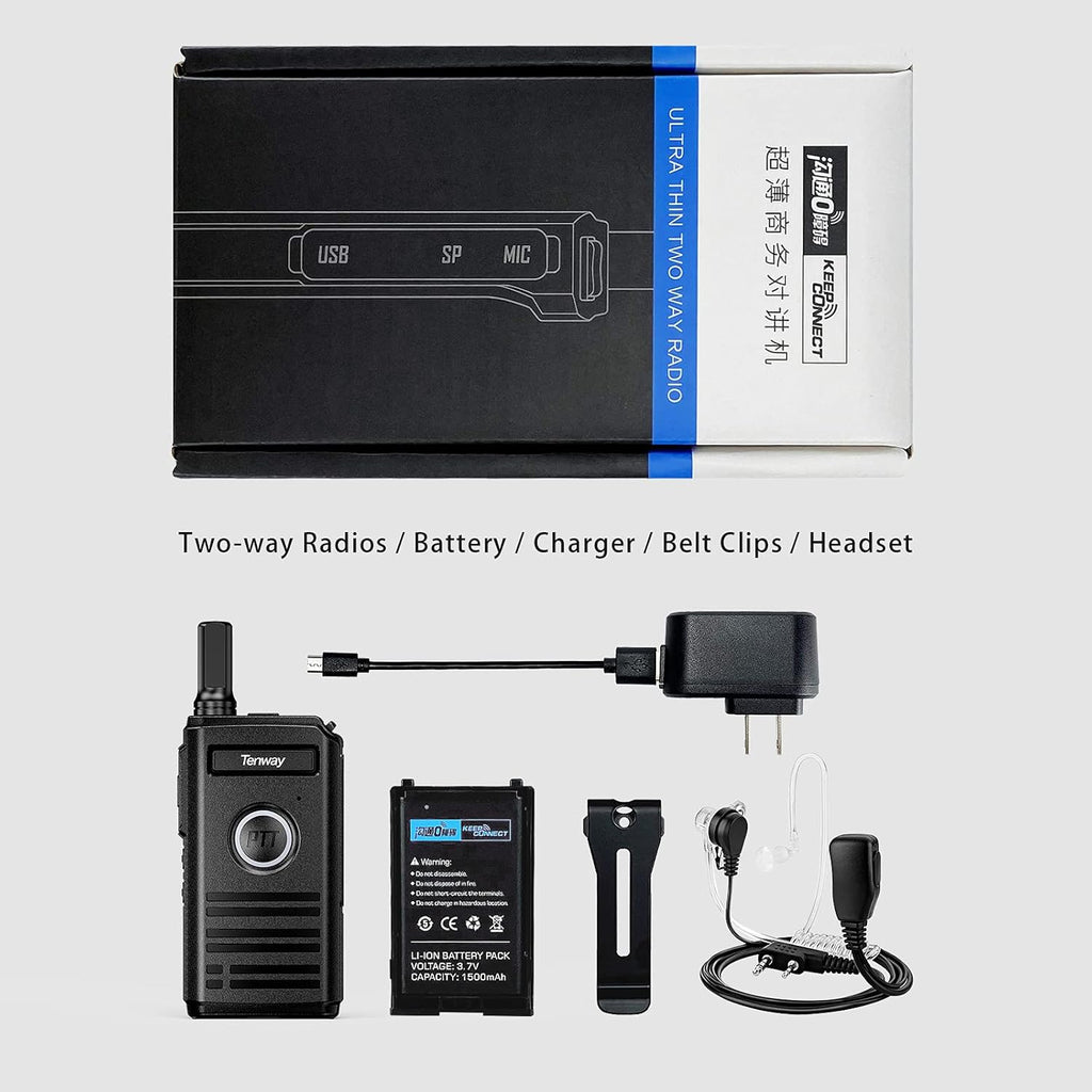 4 Pack Rechargeable Two Way Radio with Earpiece Z2467