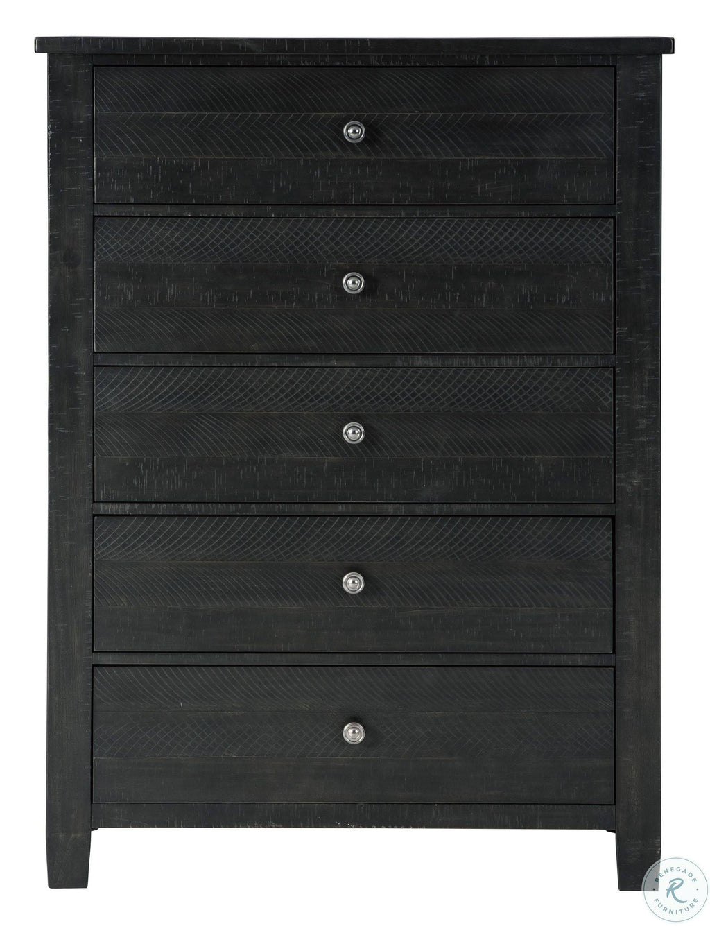 Black Five Drawer Chest Z1697