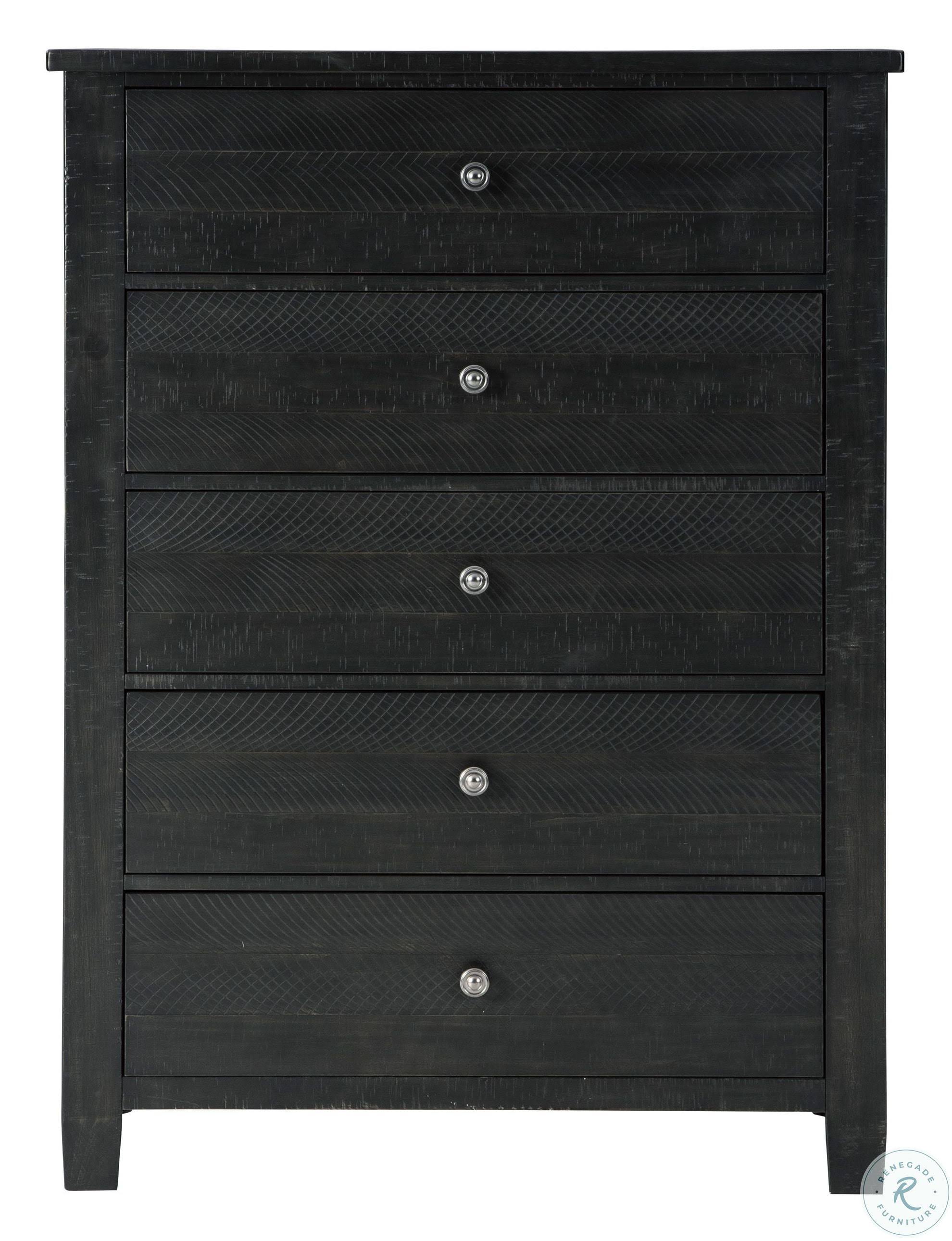 Black Five Drawer Chest Z1697