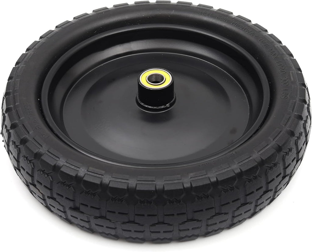 13" Solid Polyurethane Flat-Free Tire and Wheel Assemblies (4-Pack) M385