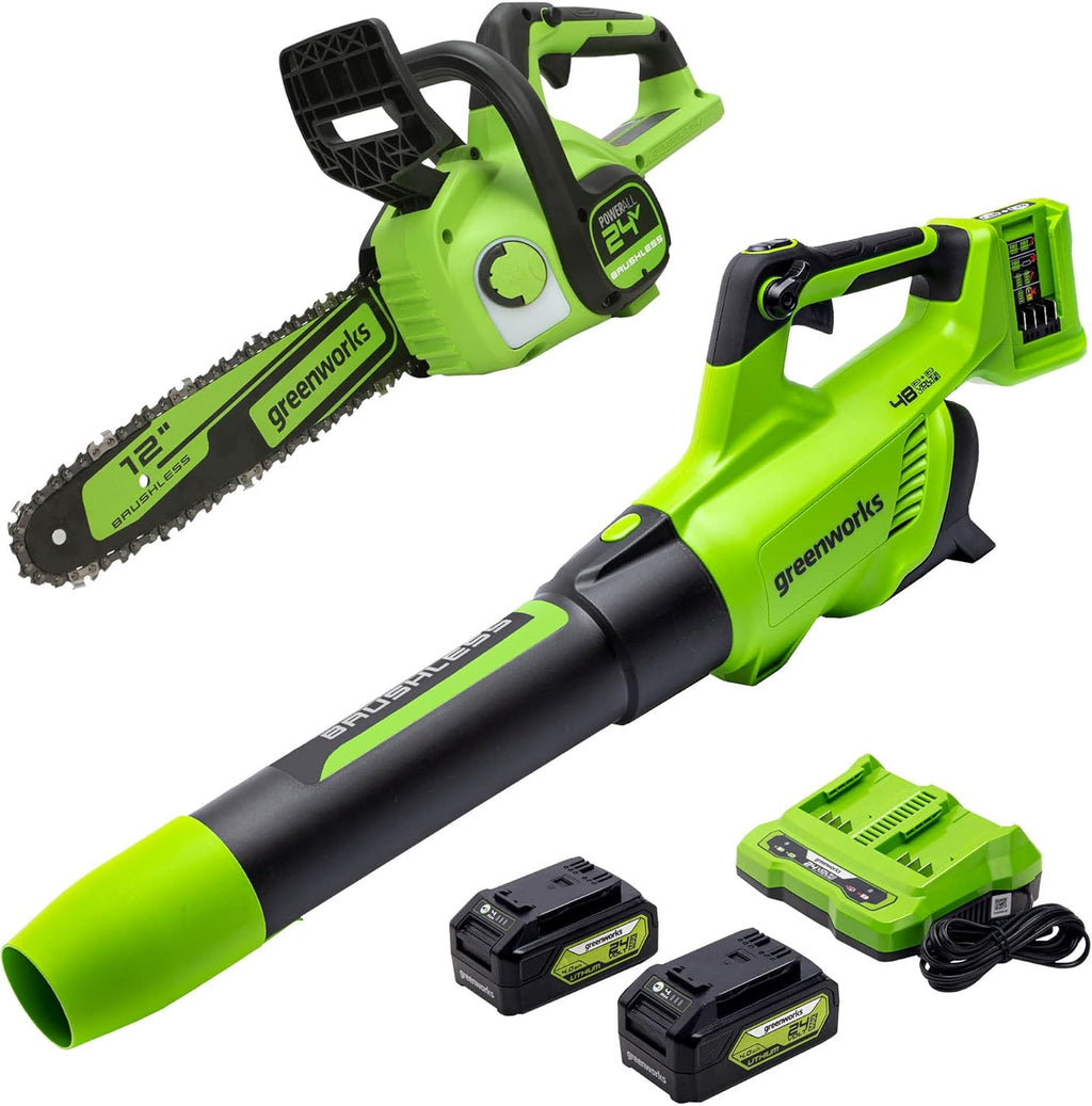48V Brushless Cordless Axial Blower with 4.0Ah Batteries and Dual Port Rapid Charger W9452