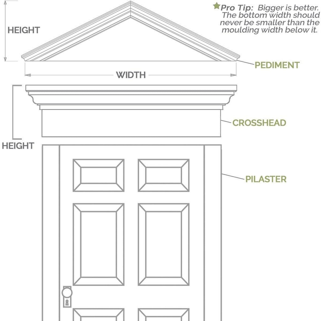 Two Equal Flat Panel PVC Pilaster with Decorative Capital & Base (Pair) B856