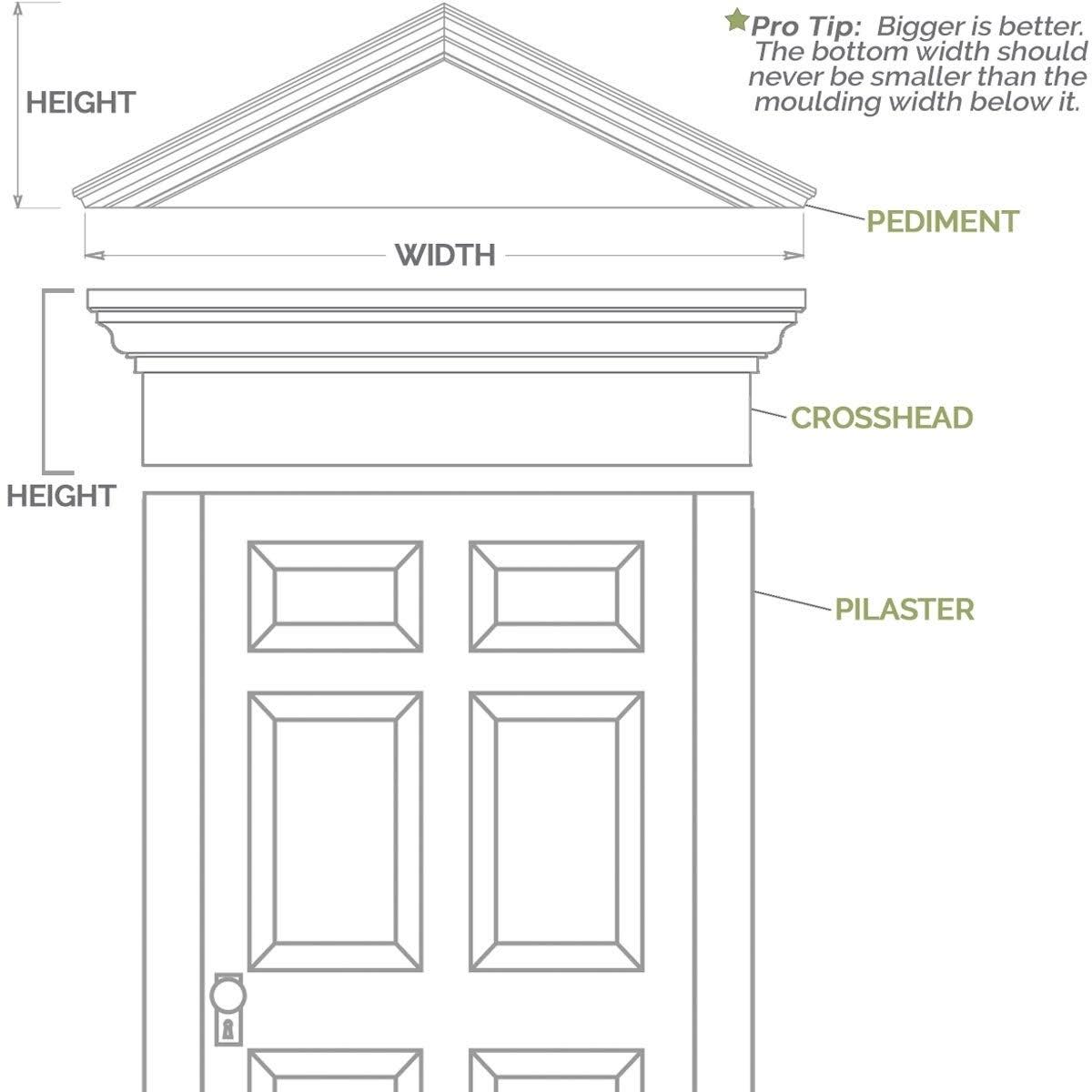 Two Equal Flat Panel PVC Pilaster with Decorative Capital & Base (Pair) B856