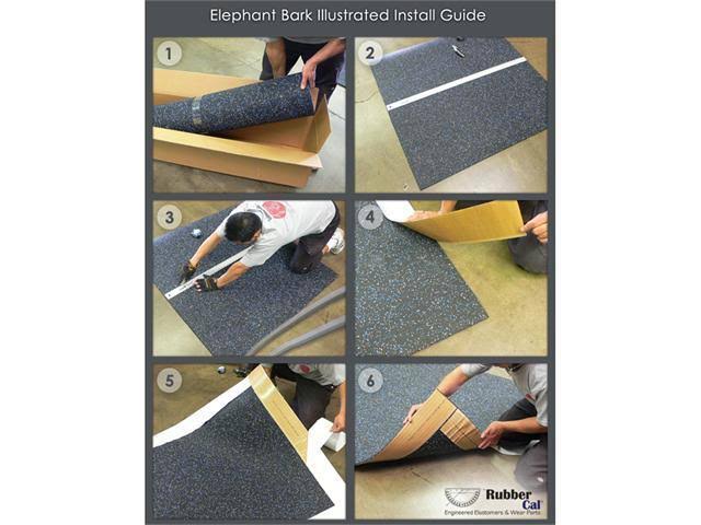 Elephant Bark Blue Dot 4 ft. x 4 ft. Rubber Flooring F725