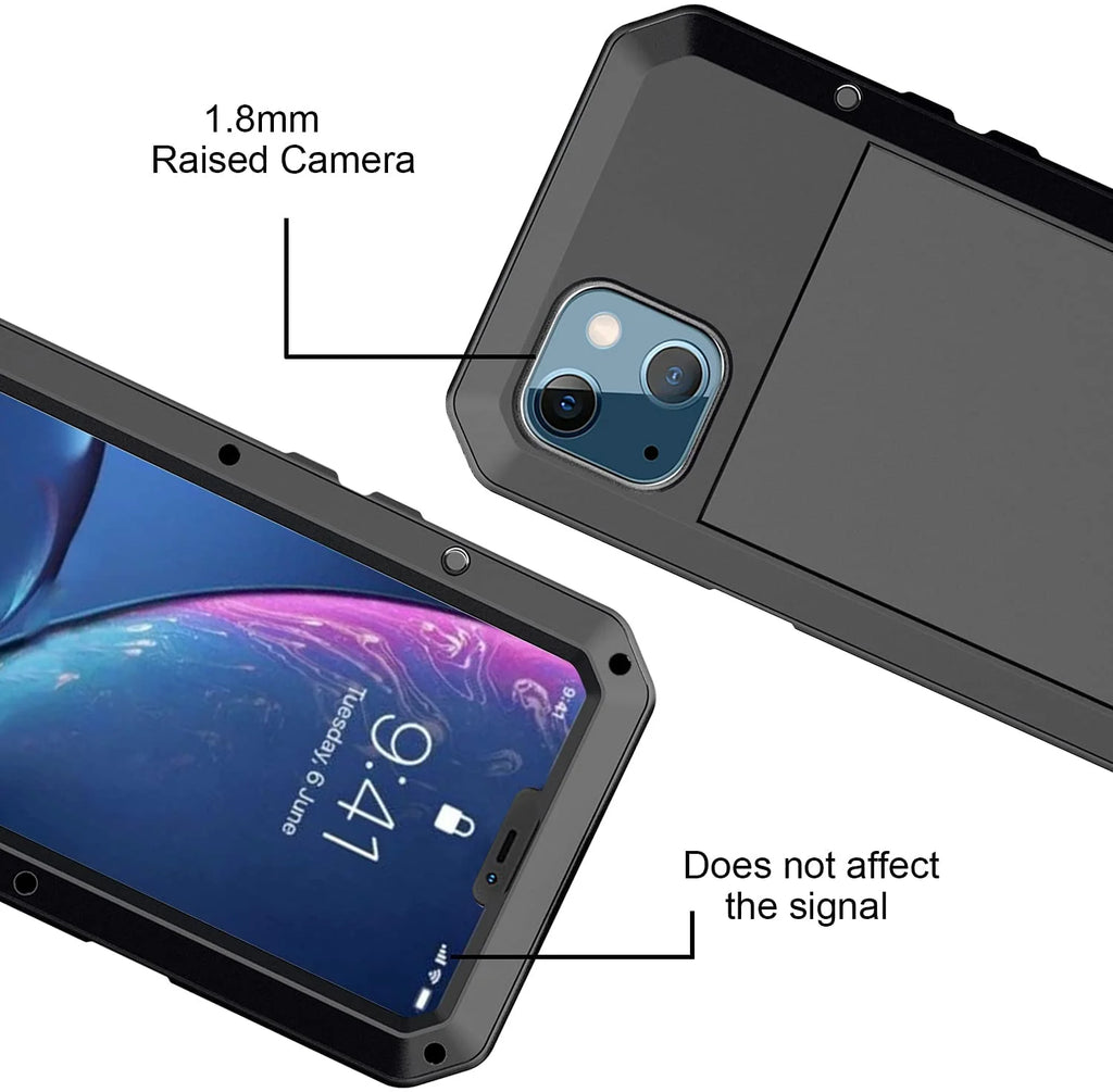 Black Aluminum Heavy Duty iPhone 13 Pro Max Case E915