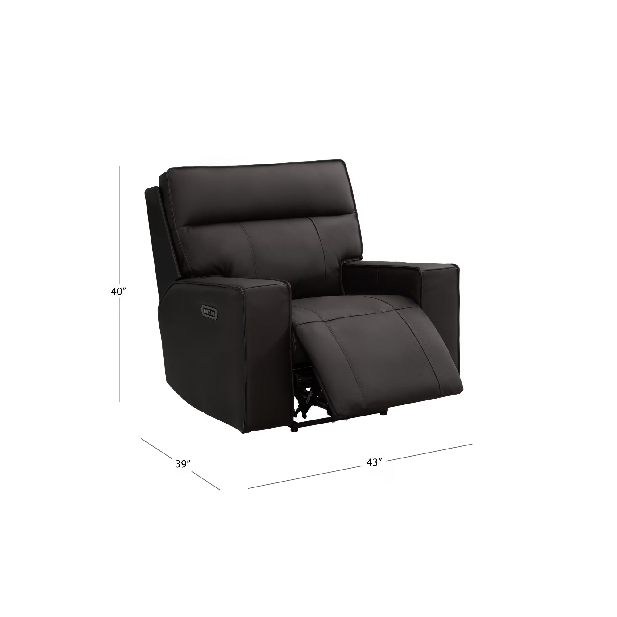 Brown Leather Power Reclining Armchair G909080