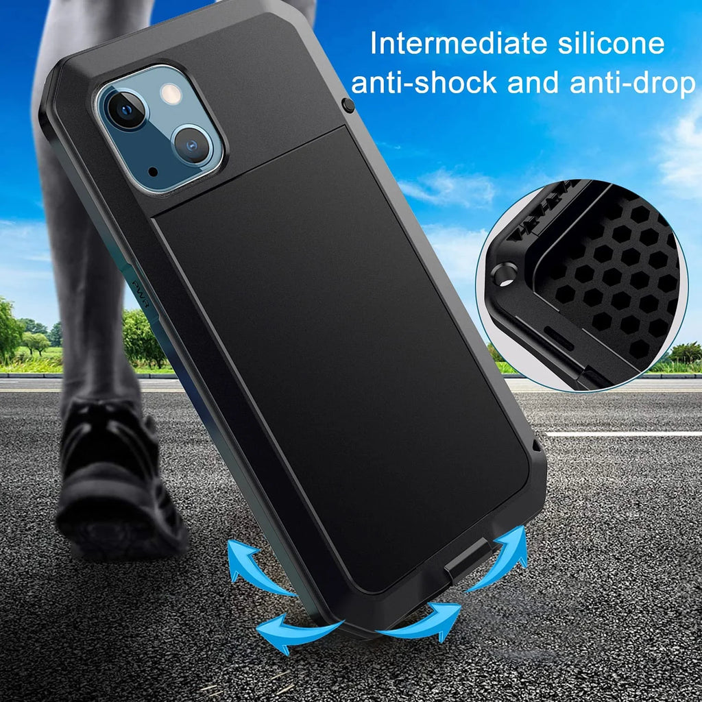 Black Aluminum Heavy Duty iPhone 13 Pro Max Case E915
