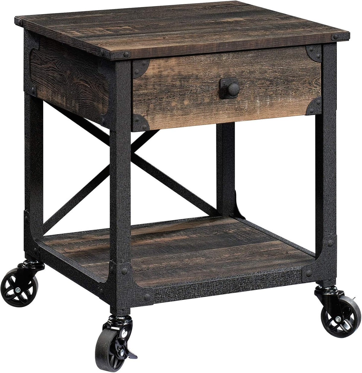 Steel River Side Table, Carbon Oak Finish T337764