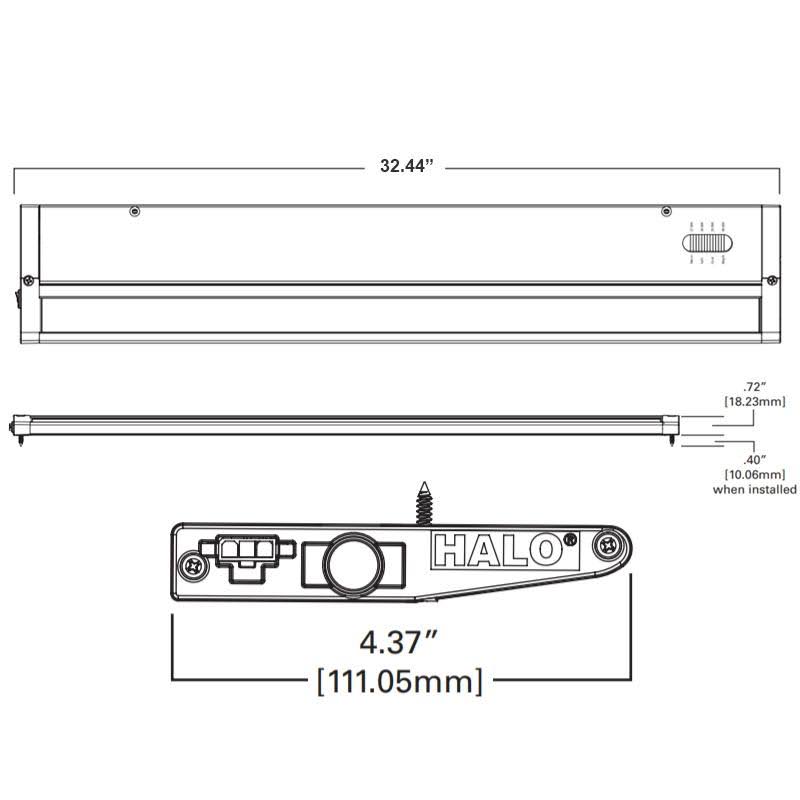 Matte Black LED Undercabinet with USB Port K4375