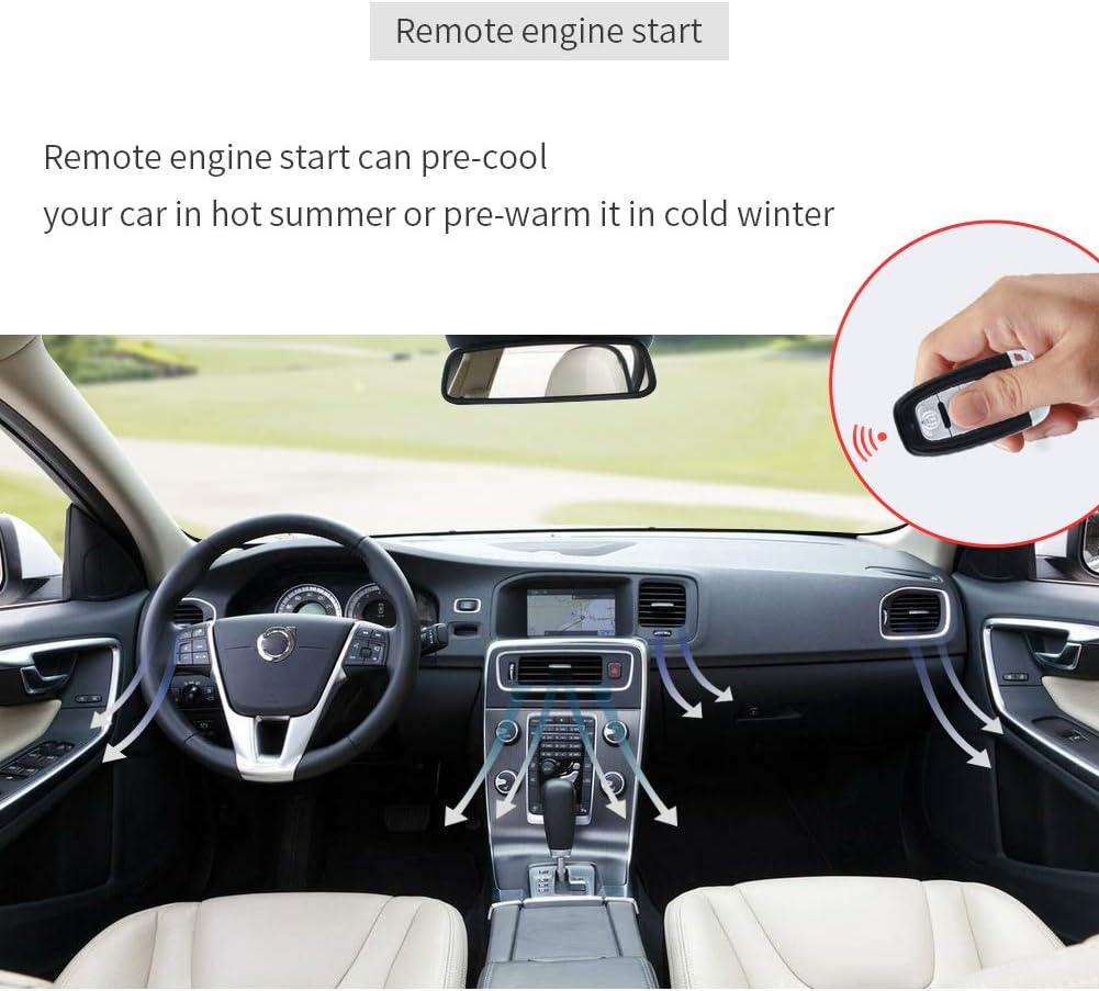 Rolling Code Car Alarm System with Passive Keyless Entry Push Start Stop Button K577673