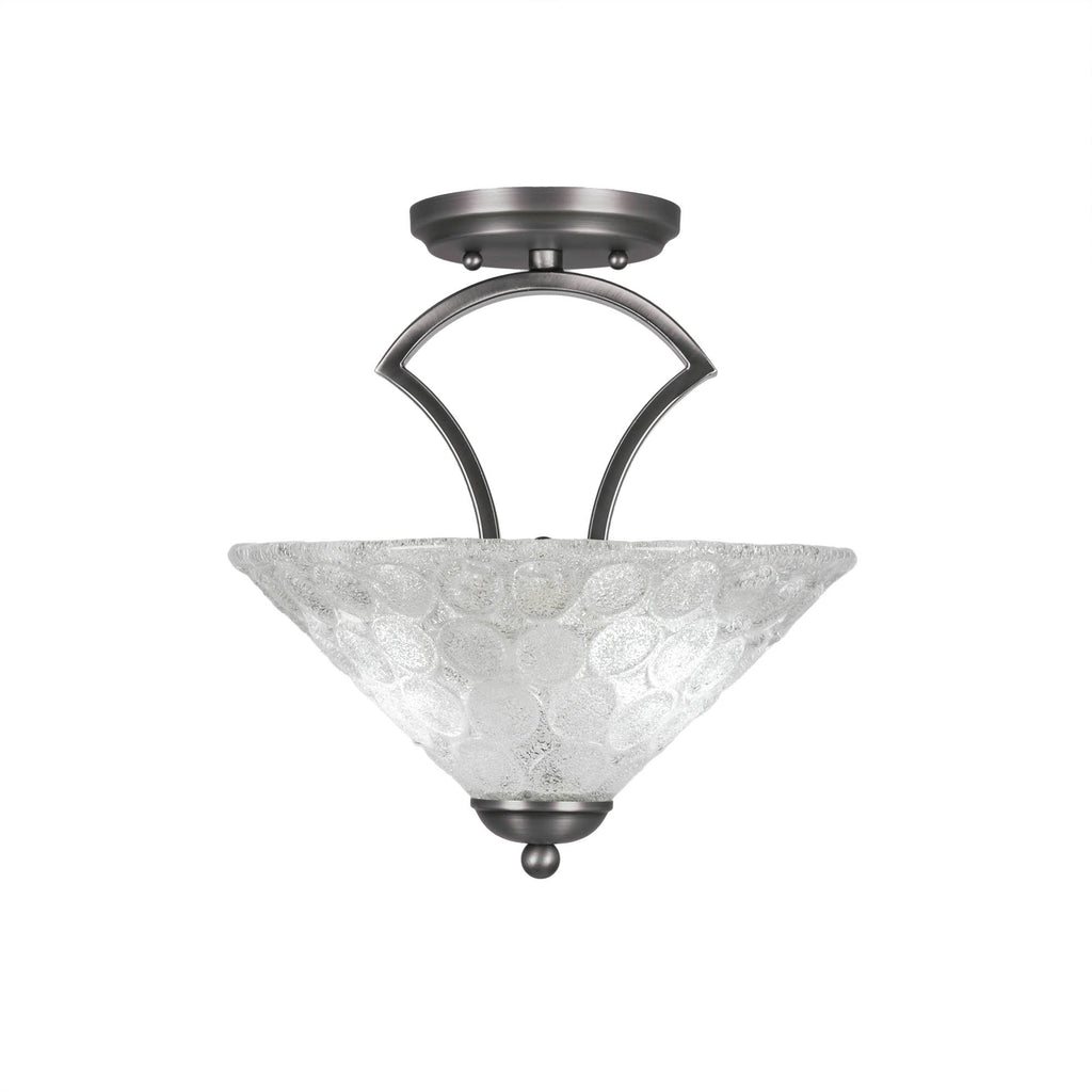 Two Light Semi-Flush Mount Graphite U641