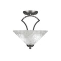 Two Light Semi-Flush Mount Graphite U641