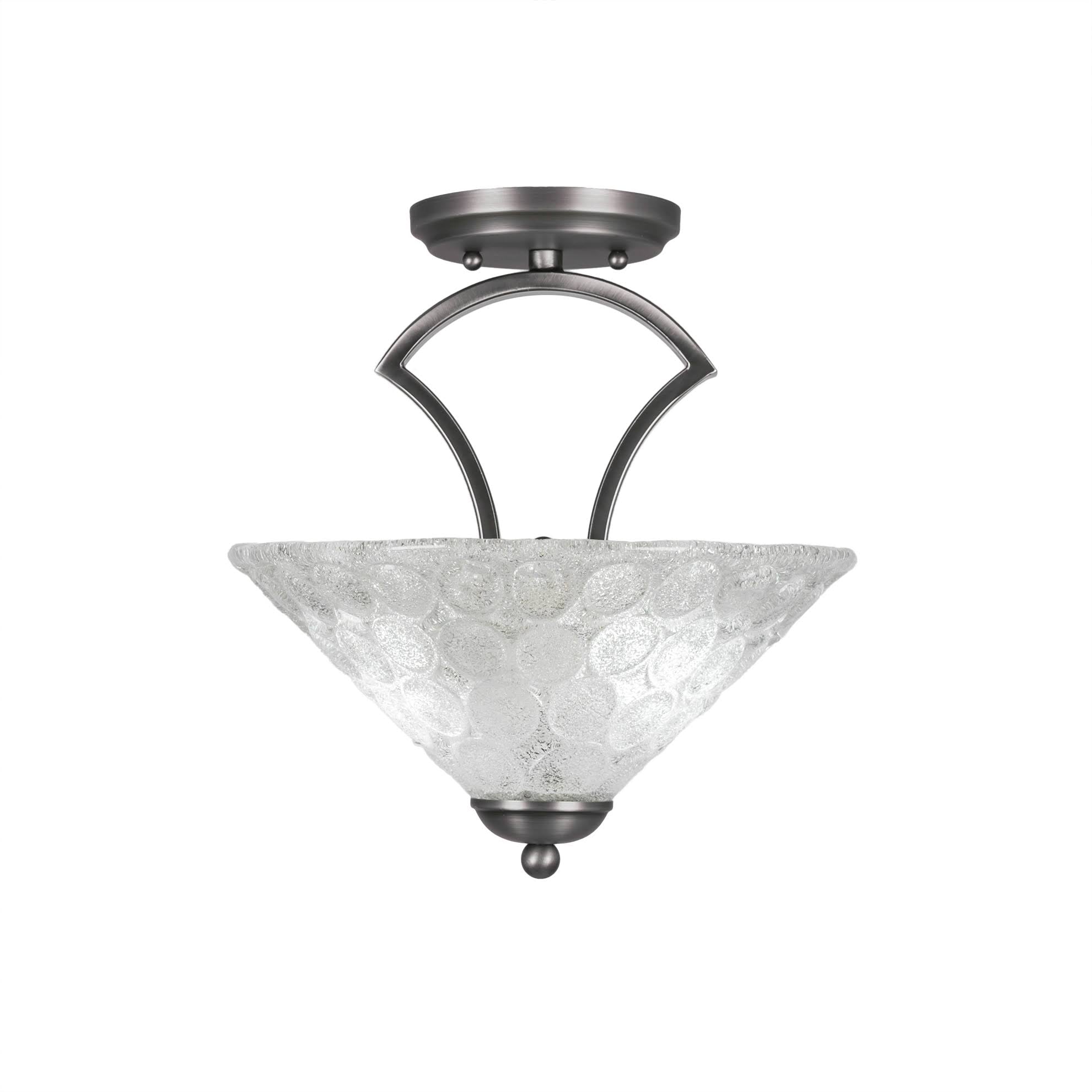 Two Light Semi-Flush Mount Graphite U641