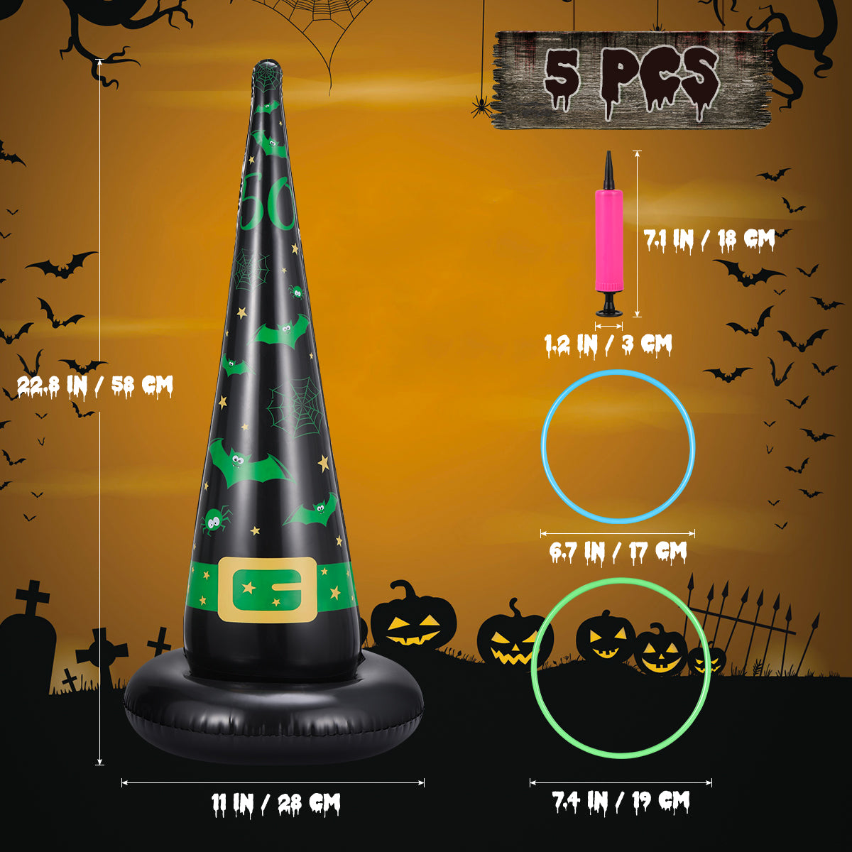 Halloween Ring Toss Games Decorations Inflatables Supplies M316578