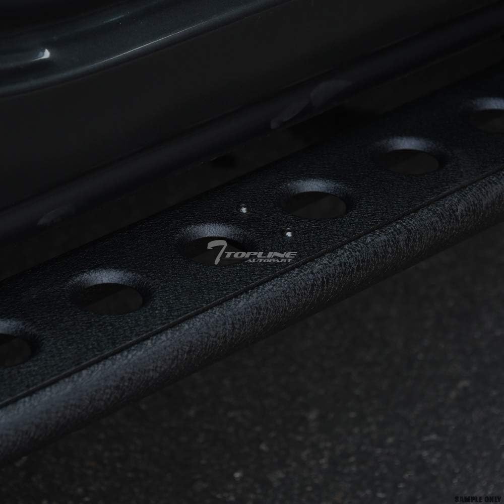 Textured Black Round Pattern Side Step Rail Nerf Bars Q5884
