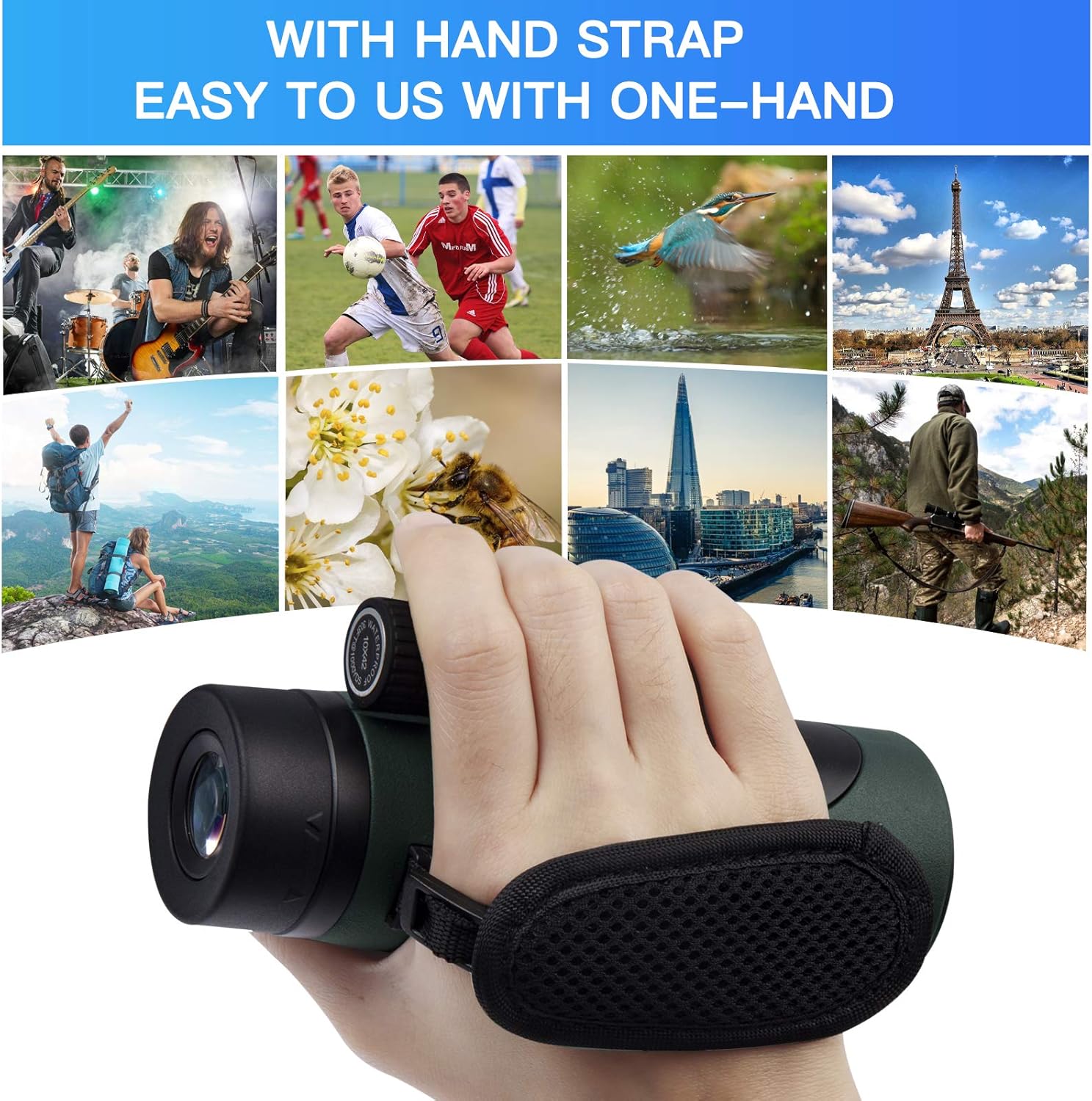 12x50 HD Waterproof Monocular with Tripod J185424