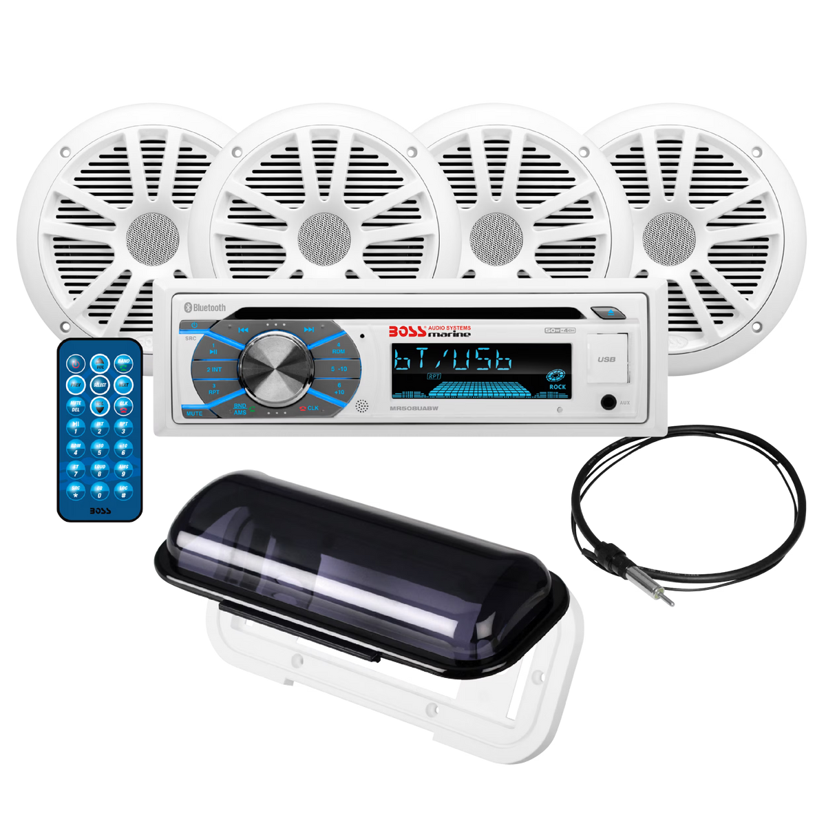 Marine Receiver Speakers with Bluetooth CD USB L38958