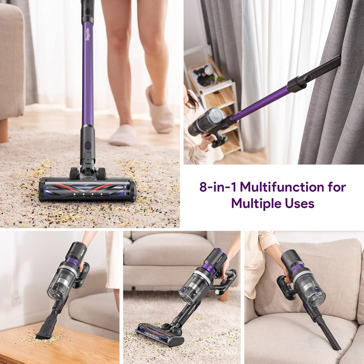 Cordless Stick Handheld Vacuum Cleaner 25Kpa 55min Runtime 3 Power Modes 400W Motor Lightweight J746200