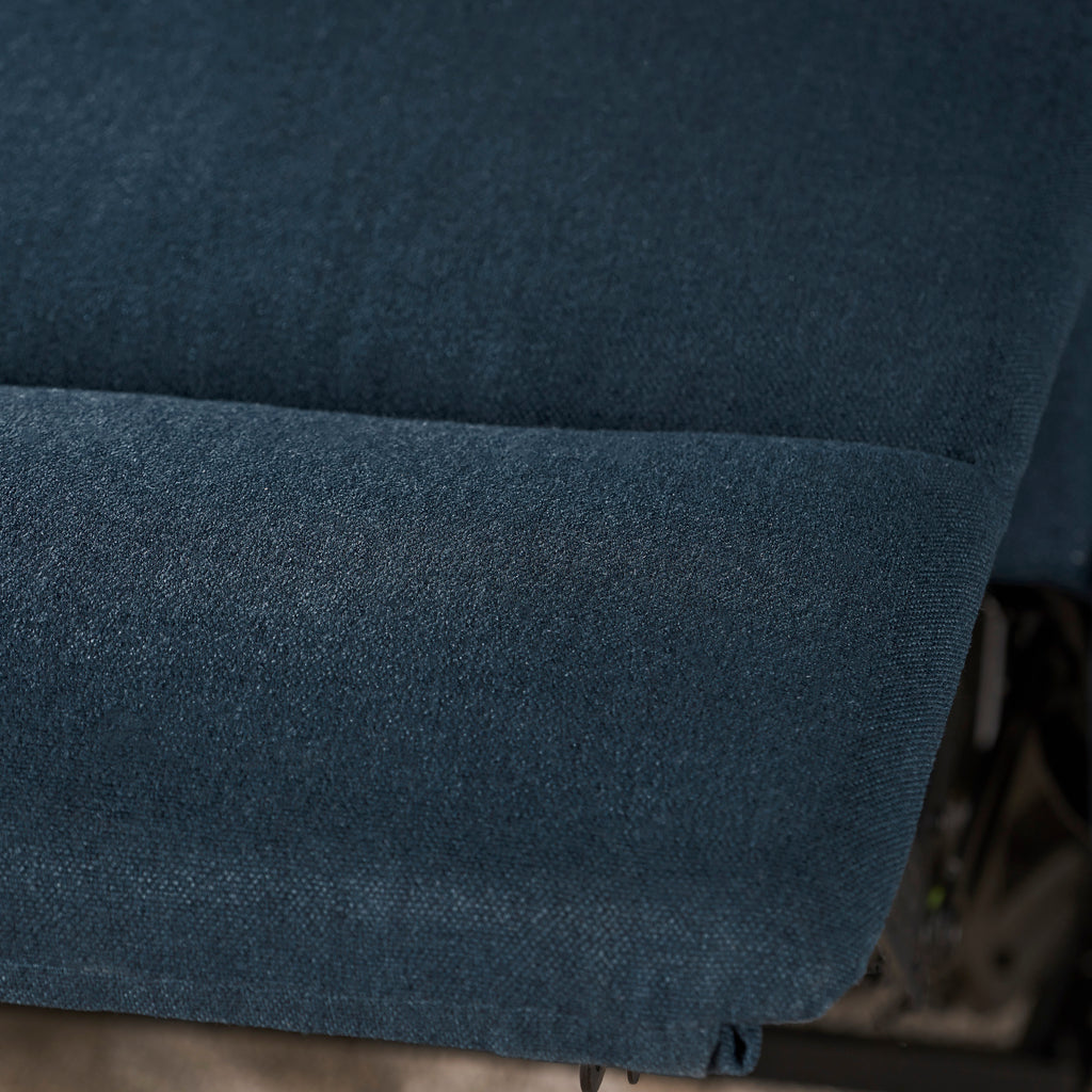 Navy Blue Tufted Fabric Power Recliner R802