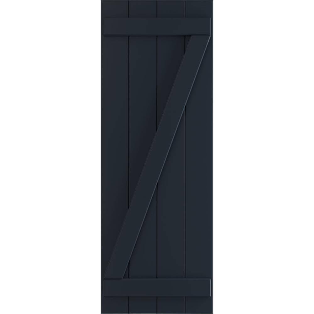 True Fit PVC Board and Batten Shutters, Starless Night Blue S825263