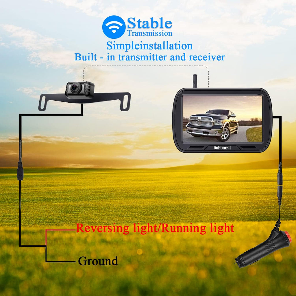 5'' Monitor HD 1080P Bluetooth Wireless Backup Camera E544
