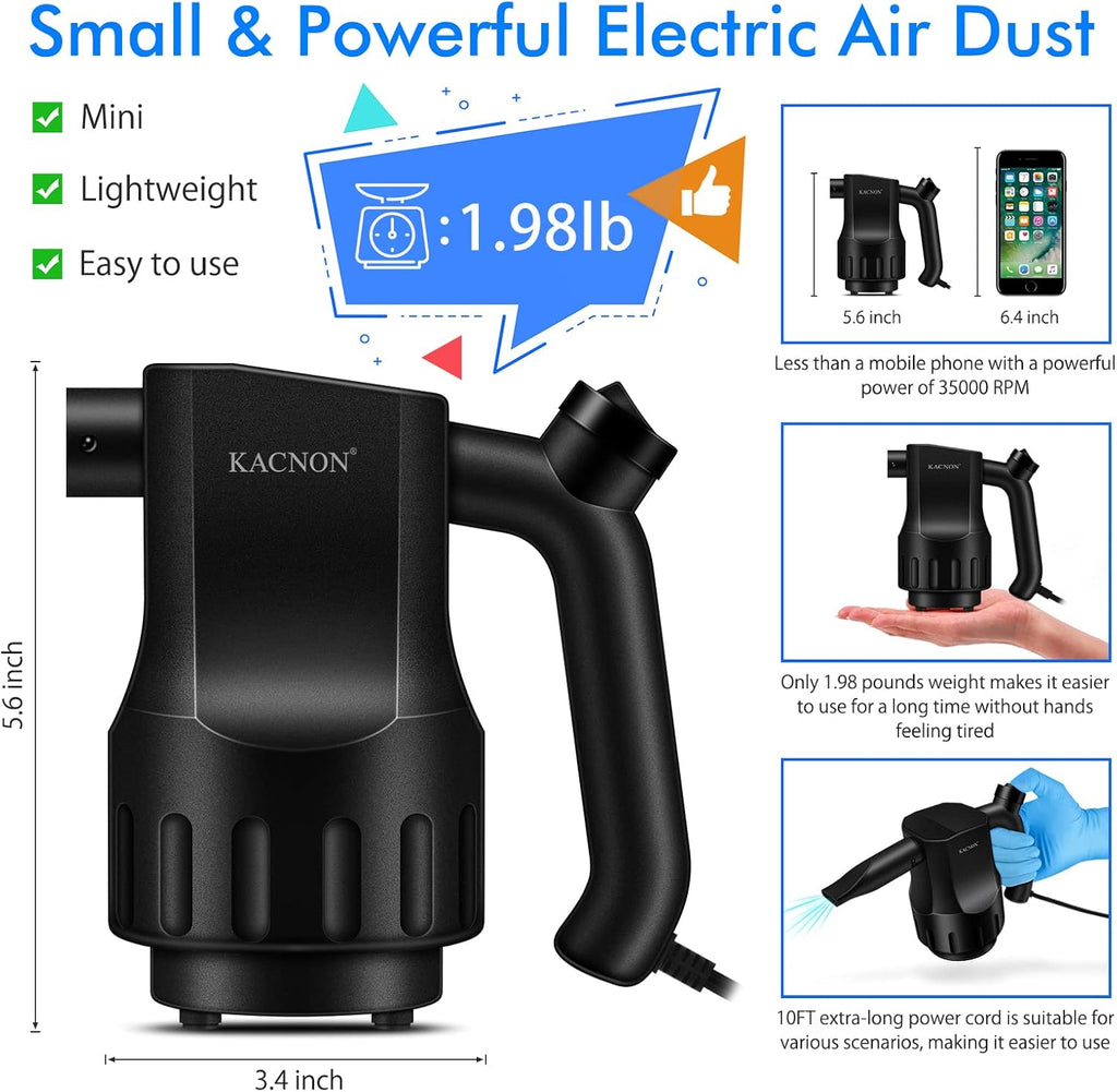 Compressed Air Electric Air Duster for Computer Keyboard Electronics T623475