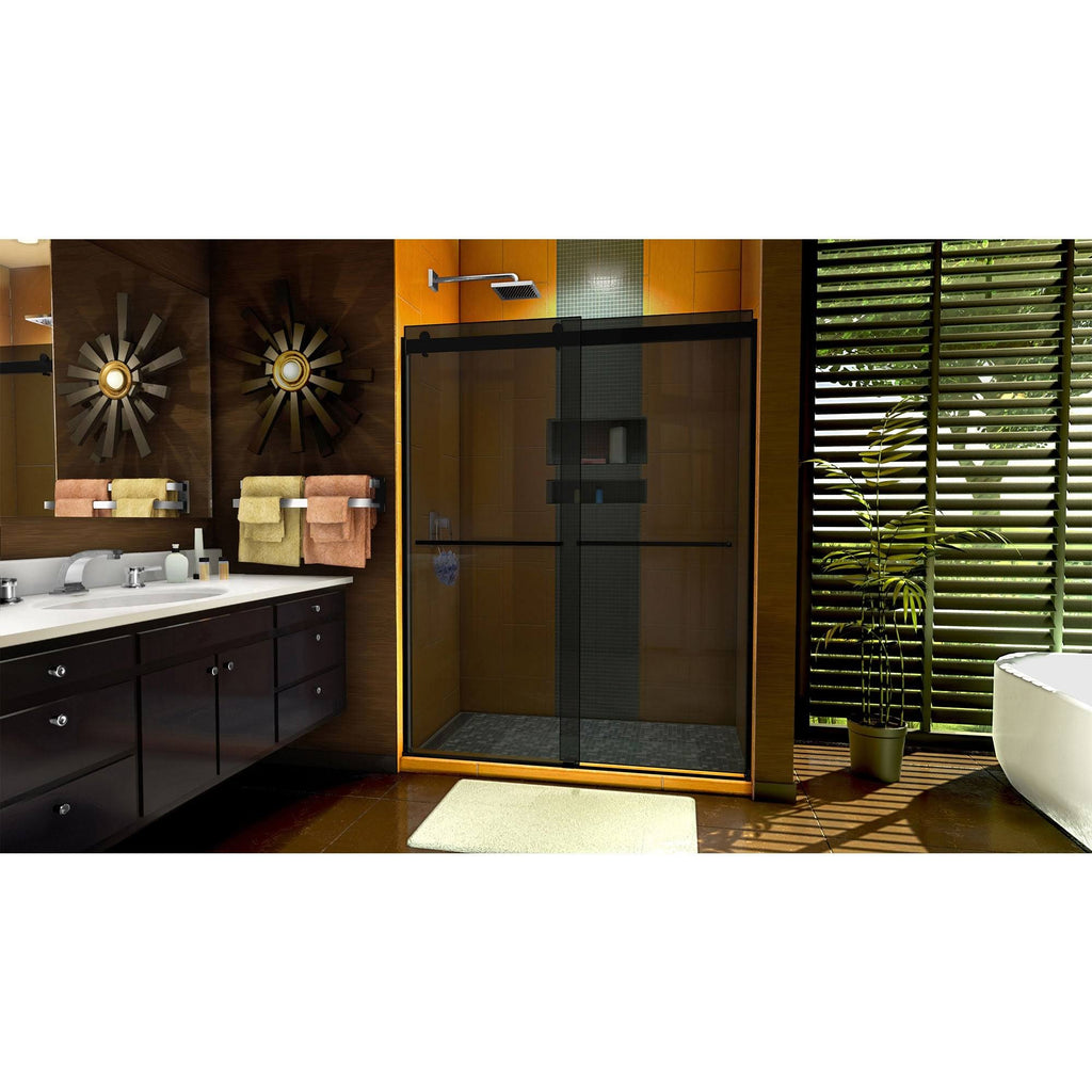 Semi-Frameless Bypass Shower Door in Chrome and Gray Glass K60036