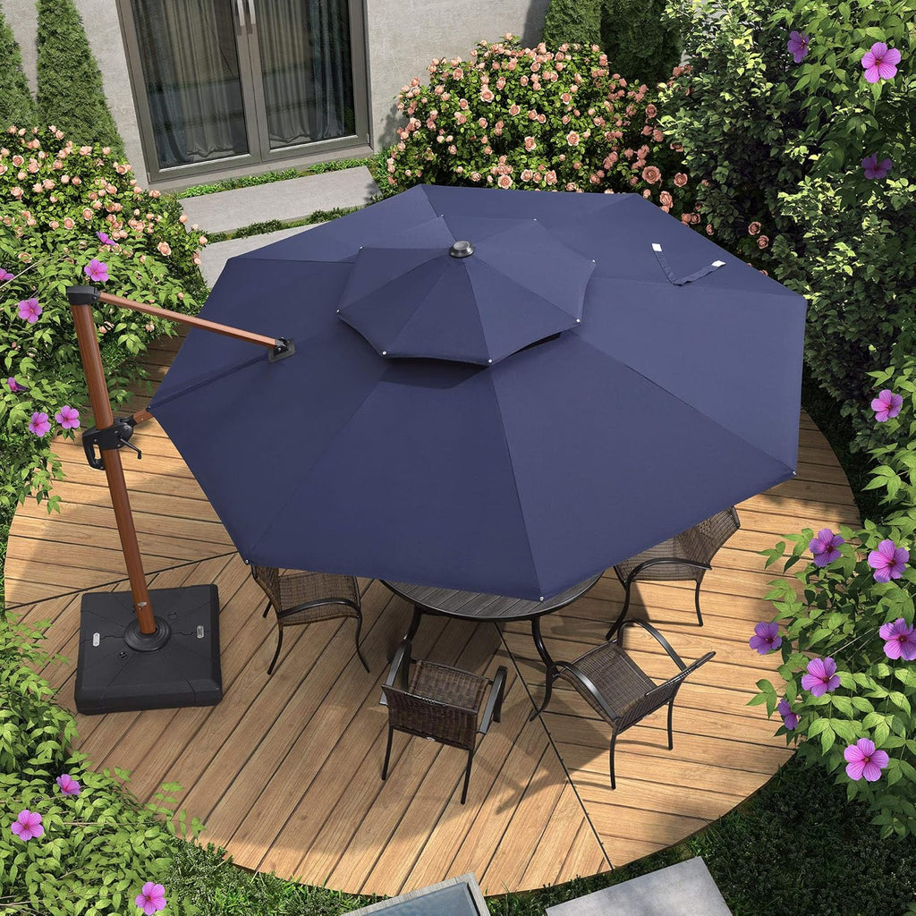 Navy Blue Cantilever Patio Umbrella W191976