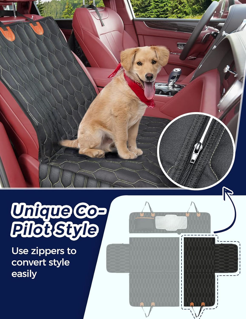 5-in-1 Waterproof Dog Seat Cover Pack of 2 P921516