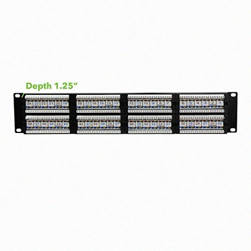 48-Port Cat6 UTP Unshielded Patch Panel 2U Black K54881