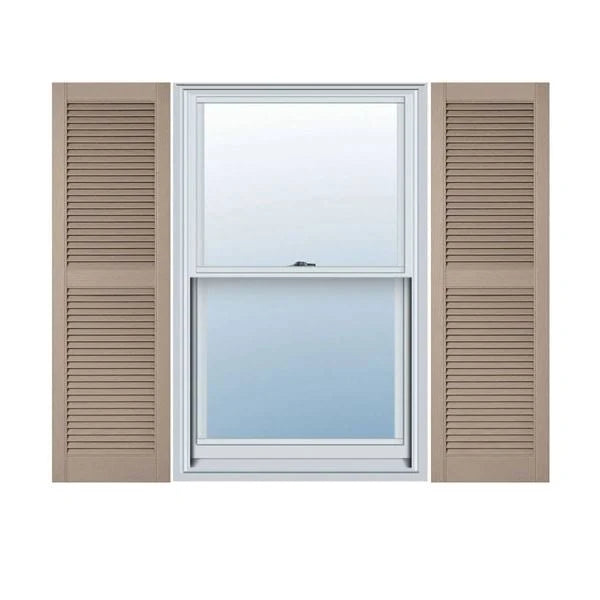 18 inchw x 40 inchh Vinyl Open Louver Shutters Q256